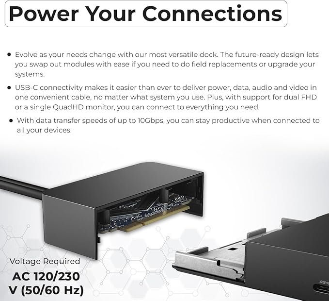 WD19 Dell Docking Station Dual Monitor - Dell USB C Dock with 180W Adapter, HDMI, DisplayPort, USB-C Cables & Cloth - Laptop Docking Station (WD19 180W)