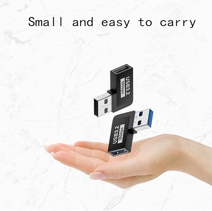 2 Pack USB 3.0 Adapter 90 Degree Male to Female Combo Vertical Up and Down Angle Coupler Connector,USB 3.0 Male to Female 90 Degree Right Angle Extension Adapter