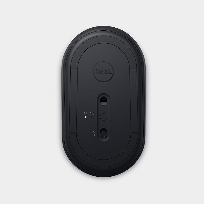 Dell Mobile Wireless Mouse - MS3320W, Wireless - 2.4 GHz, Bluetooth 5.0, Optical LED, Mechanical Scroll, 1600 DPI, 3-Buttons - Black