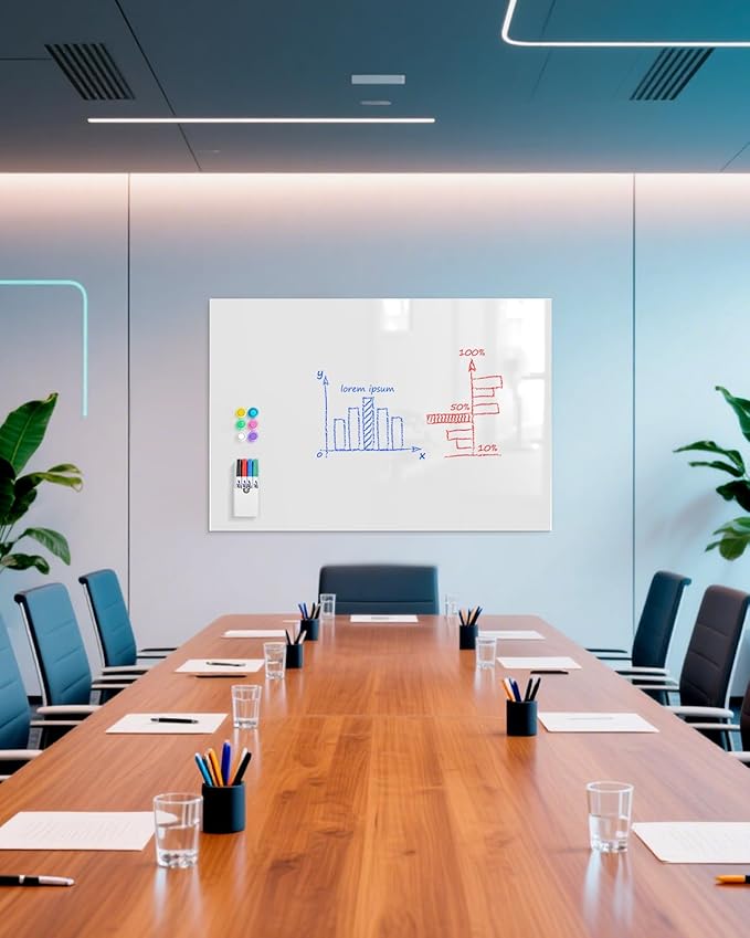 MaxGear Whiteboard Sticker 24 x 16 Inch, Peel and Stick Dry Erase Board, Removable Adhesive Wall Whiteboard, Smooth Writing Surface for Home Office Organization and Planning
