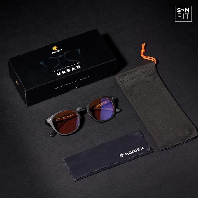 Horus X • Blue Light Glasses Men Women | Blue Light Blocking Glasses for Screen Anti-Fatigue & Eye Migraine | Urban V3