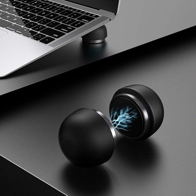 Portable Laptop Cooling Pad, Ergonomic Laptop Stand Small Invisible Cooler Ball Magnetic Foot Heat for MacBook Pro/Air, More 12-17 Inches Tablet&Laptop