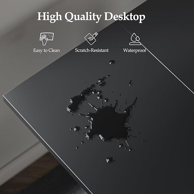 Klicelor 40 Inch Electric Standing Desk, Height Adjustable Office Desk, Sit Stand Up Computer Desk with Memory Preset, Two-Piece Desktop, Black