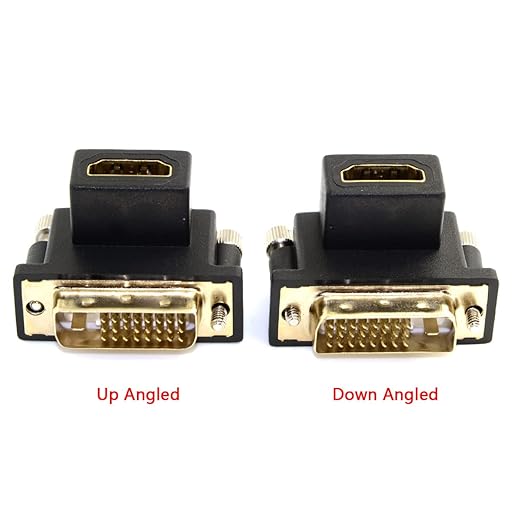cablecc Up Angled 90 Degree DVI Male to HDMI Female Adapter for Computer & HDTV & Graphics Card