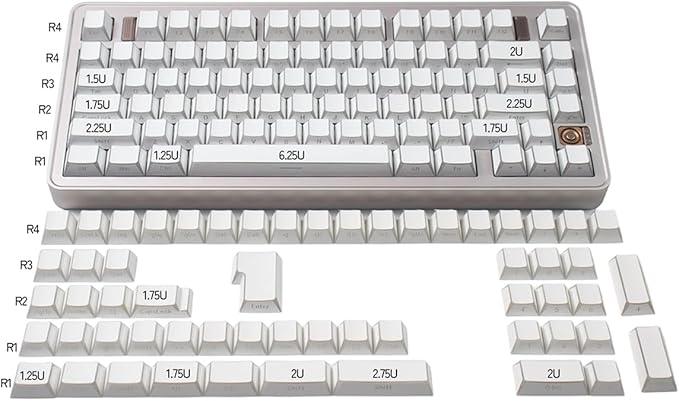 Sumgsn 137 Keys PBT Keycaps Shine Through Cherry Profile Keycaps Set Fit for 61/64/87/104/108 Cherry Mx Switches Mechanical Keyboard
