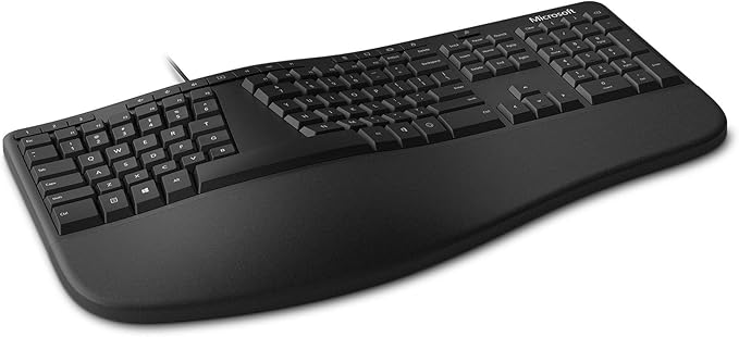 Microsoft LXM-00004 Wired Ergonomic Keyboard, Black