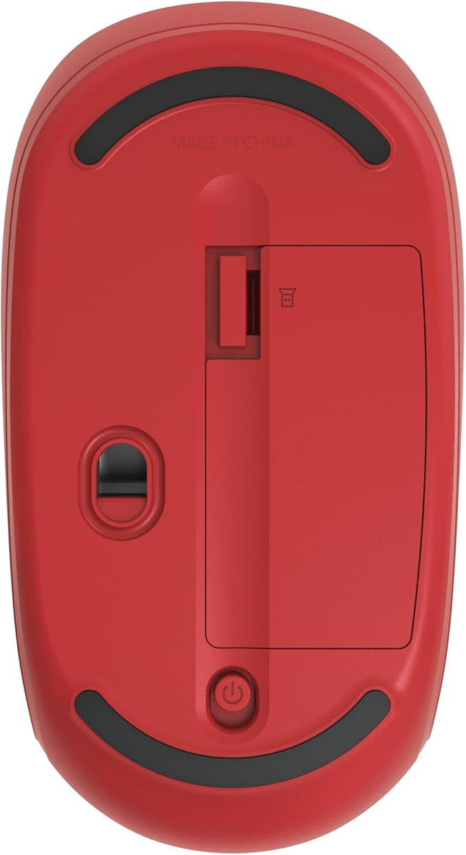 Incase Wireless Mobile Mouse 1850 – Designed by Microsoft – Compact, Comfortable, Right/Left Hand Use, 6-Month Battery Life, Nano Transceiver, Works with Mac/Windows 8/10/11 (Flame Red)