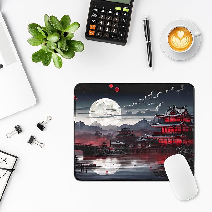 Mouse Pad Gaming Mousepad,Small Mousepad for Keyboard and Mouse with Non-Slip Rubber Base,Suitable for School,Office,Home,10.2 x 8.3 Inch