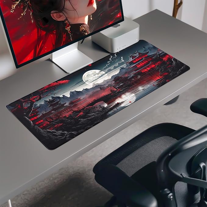 Mouse Pad Gaming Mousepad,Large Mousepads for Keyboard and Mouse with Non-Slip Rubber Base,Suitable for School,Office,Home,31.5 x 11.8 Inch