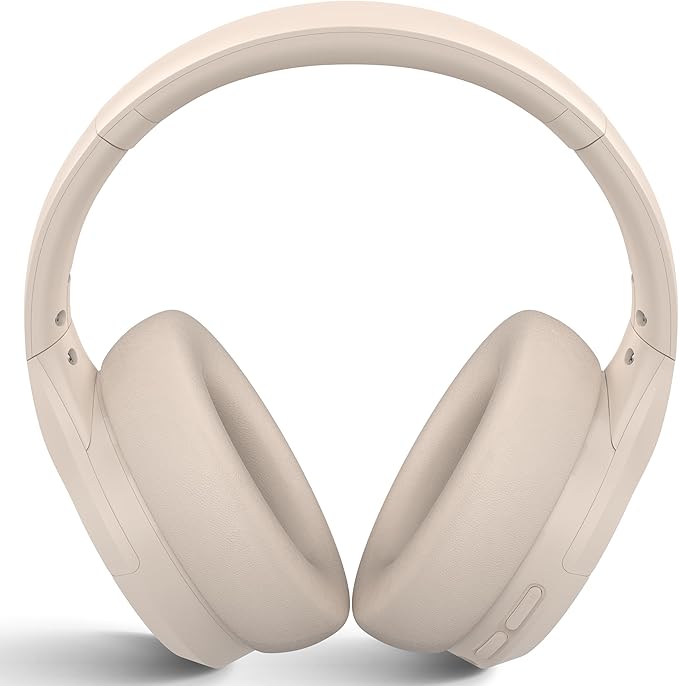 ANC Wireless Bluetooth 5.4 Headset, ENC Built-in Mic for Clear Calls, Hi-res, Foldable, Breathable Over Ear Comfort, Low Latency, Lightweight, 3.5 mm Audio Cable, Wired, for Cell Phones, Tablets, PC’s