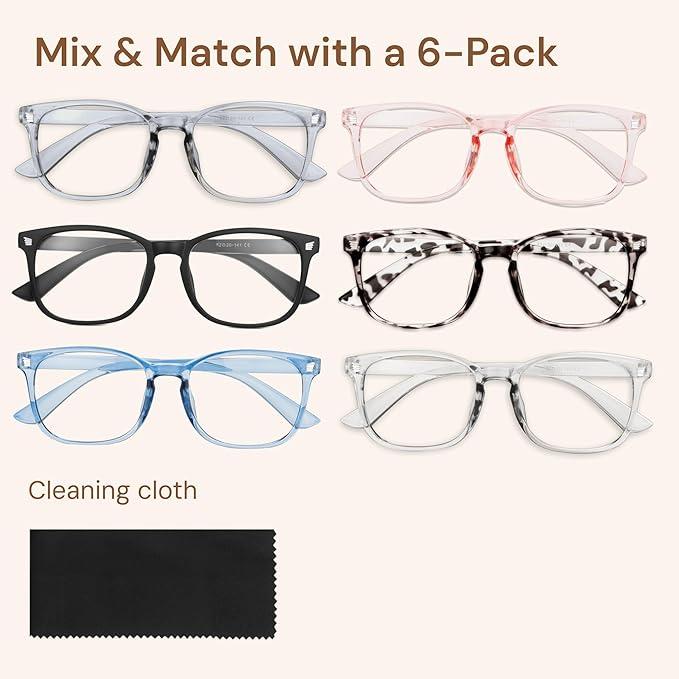 Gaoye Blue Light Glasses for Computer & Gaming - Anti UV Ray Lenses, Scratch-Resistant & Comfort Fit