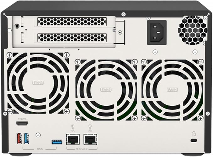 QNAP TVS-675-8G 6 Bay NAS ZhaoXin KX-U6580 8-core 2.5GHz 8G DDR4 Hot-swappable 2xM.2 2280 PCIe Gen 3 x1 2 x2.5GbE WOL 2xPCle Gen 2xUSB3.2 3yr wty