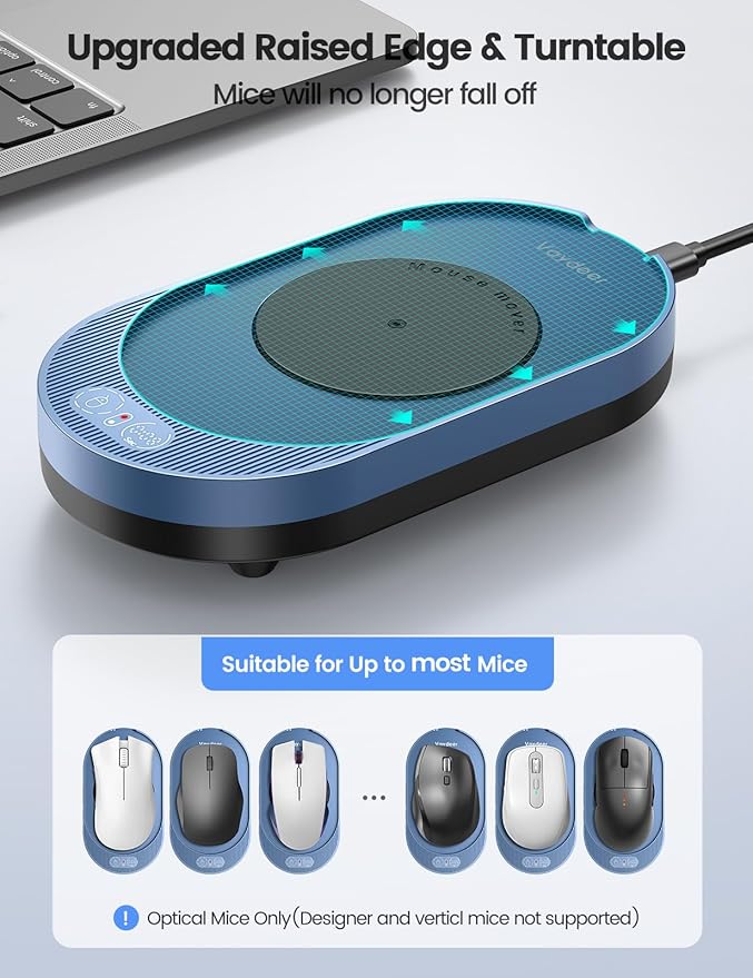 Vaydeer M4 Utra Mouse Mover with APP, Undetectable Mouse Jiggler Device with Remote Control and Timer Function, Driver-Free Shaker Wiggler Mouse Movement Simulation for Computer Awakening-Dark Purple