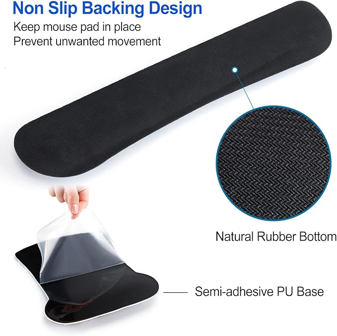 ToLuLu Keyboard Wrist Rest Mouse Pad Support, Gel Ergonomic Mouse Pads for Computer Laptop PC, Comfortable Durable Mousepad Keyboard Wrist Rests for Easy Typing Pain Relief, Blue Mandala