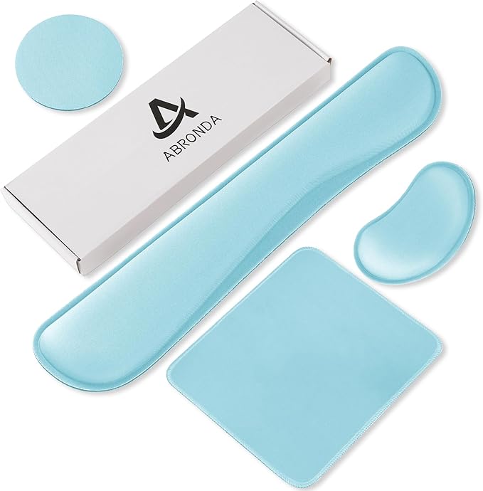 Office Ergonomic Memory Foam Computer Mouse and Keyboard Wrist Rest pad Support Carpal Tunnel, Wrist Rest for Keyboard and Mouse, Wrist Support Set