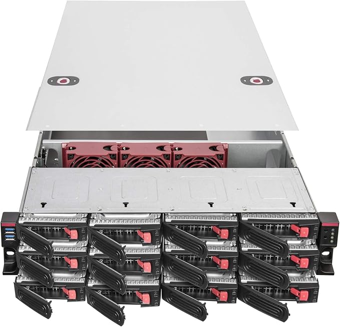 Silverstone Technology 2U 12-Bay 2.5" / 3.5" HDD/SSD rackmount Storage Chassis with Mini-SAS HD SFF-8643 12 Gb/s Interface RM22-312