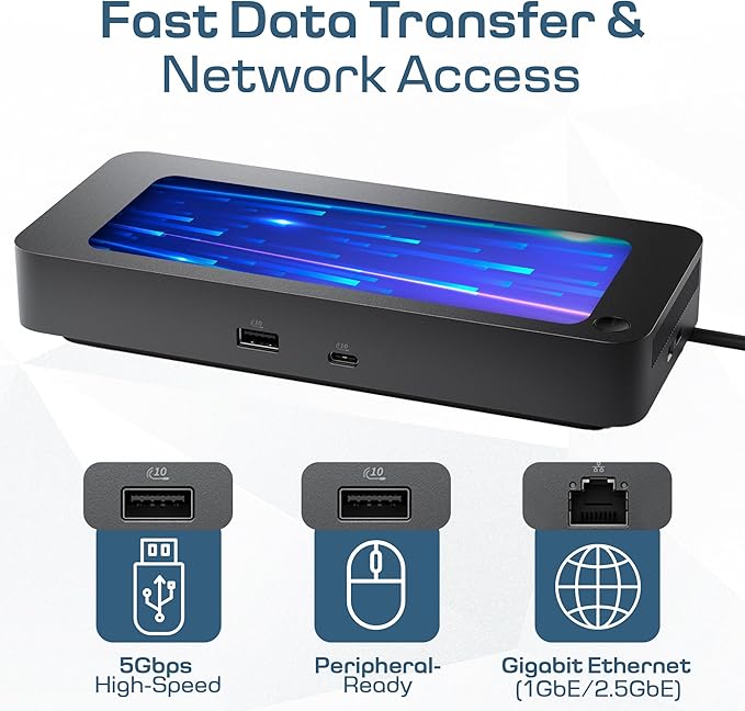 Dell Pro Dock WD25 USB-C Docking Station – 100W Power Delivery, Dual FHD or Single 4K Display Support, HDMI, DisplayPort, Ethernet – Boomph's Ultimate Performance Dock Solution for Your Workspace.