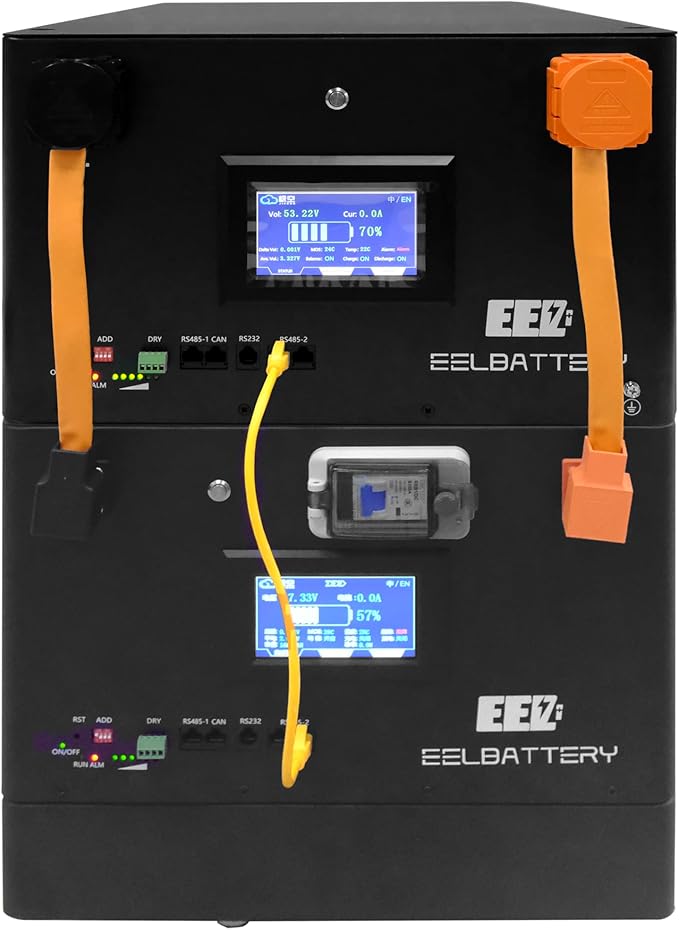 EEL 48V JK 280Ah LiFePO4 White Battery Box Metal Case Built-in JK BMS 2A Active Balance with 4.3" LCD Screen perfer for RV,Solar System,Backup Power,Home Energy Storage