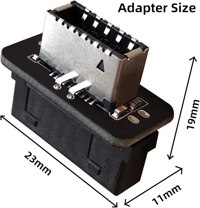 USB 3.2 Gen 1 to USB 3.2 Gen 2 Header Adapter Front Panel Connector Motherboard 19Pin USB 3.0 to Type-E/USB C