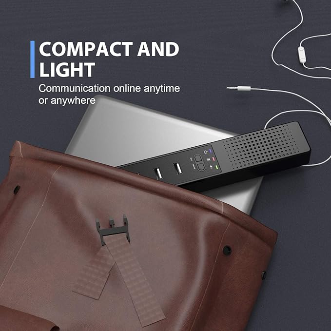 3 in 1 USB Computer Speaker with Microphone, PC Laptop Desktop Conference Speaker with Mic for Smart Home Office and Online Study,360 Degree Enhanced (1-Classic)