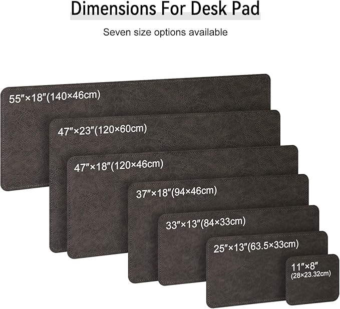 Imitation Crazy Horse Leather Desk Mat - Waterproof Desk Pad - Ideal for Large Mouse Pad and Desk Mats on Top of Desks (Terracotta+Yellow, 25"*13")
