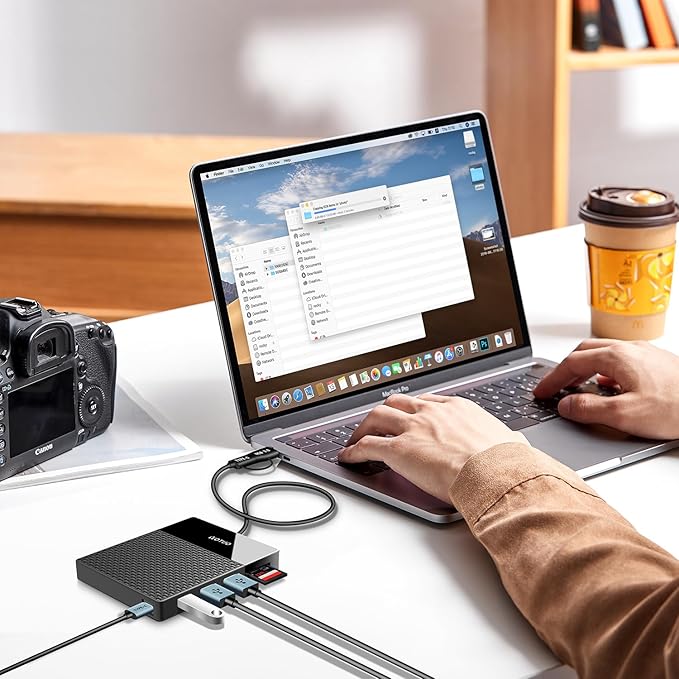 2TB Docking Station External Hard Drive Storage, USB-C Hub + HDD 7-in-1, USB 3.0, SD/TF Card, HDD for Windows, Mac, Android, TV, iPhone 15/16/17, Laptop, Desktop, PC