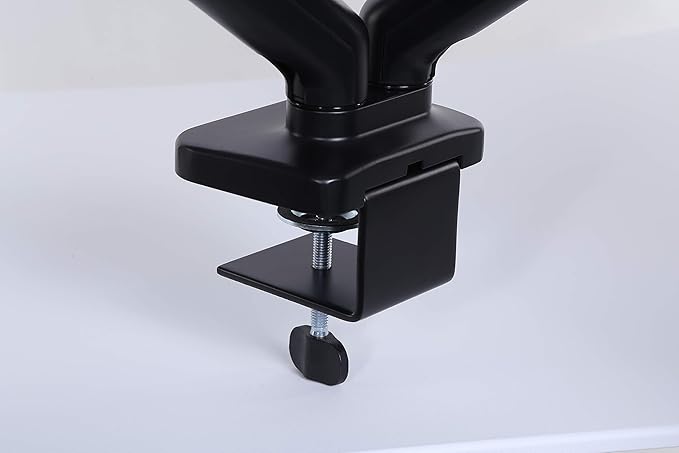 ApexDesk Dual Monitor Arm Desk Mount β Adjustable Height Gas Spring β VESA Mount with C Clamp & Mounting Base β Computer Monitor Stand for Screen up to 32 inch β Holds up to 20 lbs., Black (DMM-24)
