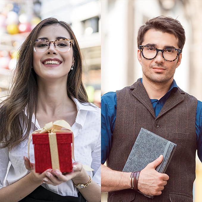 OPTOFENDY Oversized Blue Light Blocking Glasses for Women, Fashion Square Computer Eyeglasses