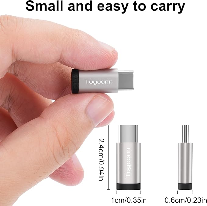 USB C to Micro USB Adapter (2 Pack),Type C (Male) to Micro USB (Female) Convert Connector, Support Charge & Data Sync for iPhone15,iPhone15 ProMax, Galaxy S7 Edge,Nexus 6/5 and Other Micro USB Devices