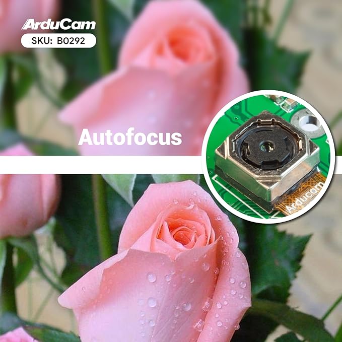 Arducam 4K 8MP IMX219 Autofocus USB Camera Module with Microphone, 1080P Mini UVC USB2.0 Webcam