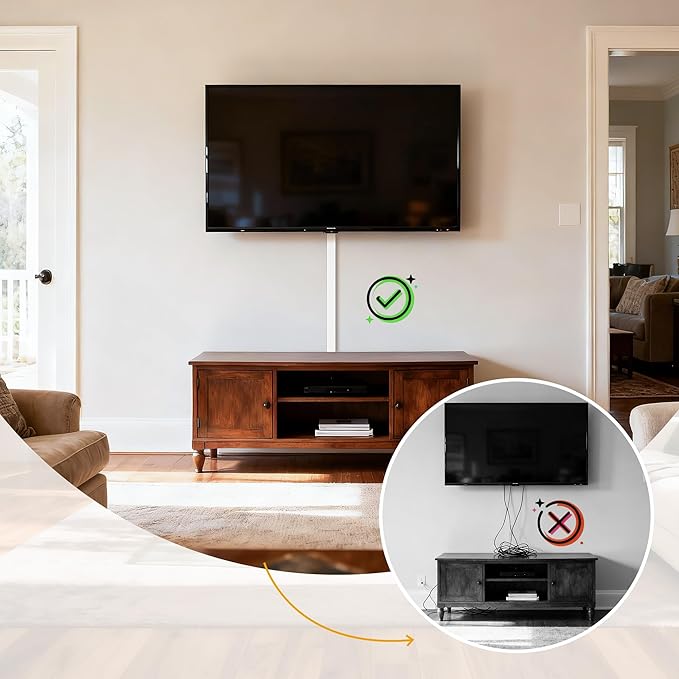 212.6in Cord Hider Kit, Cord Covers for 1 Wire on Wall, Self-Adhesive Cable Hider Wire Covers for Cords on Wall, Paintable Cord Hider for Walls Mount Tv, Cable Cover Raceway, W0.59 H0.4in, White