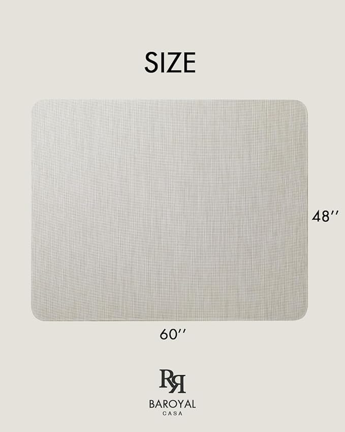 Office Chair Mat for Hardwood Floor Under Desk Computer Rolling Chair Mat for Wood/Tile Floor Non-Slip Heavy Duty Desk Rug PVC Plastic Hard Floor Protector 48" x 60" (Parchment)