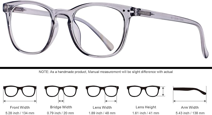 ANDWOOD Blue Light Blocking Glasses Women Men Computer Small Face Clear Bluelight Blocker Eyeglasses Frame