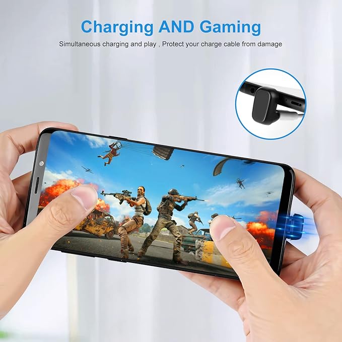 USB C 180 Degree Angled Adapter, U-Shaped USB-C 2.0 Male to Female Adapters, Type-C Angled Data Transfer Connector Compatible for Samsung, MacBook and More