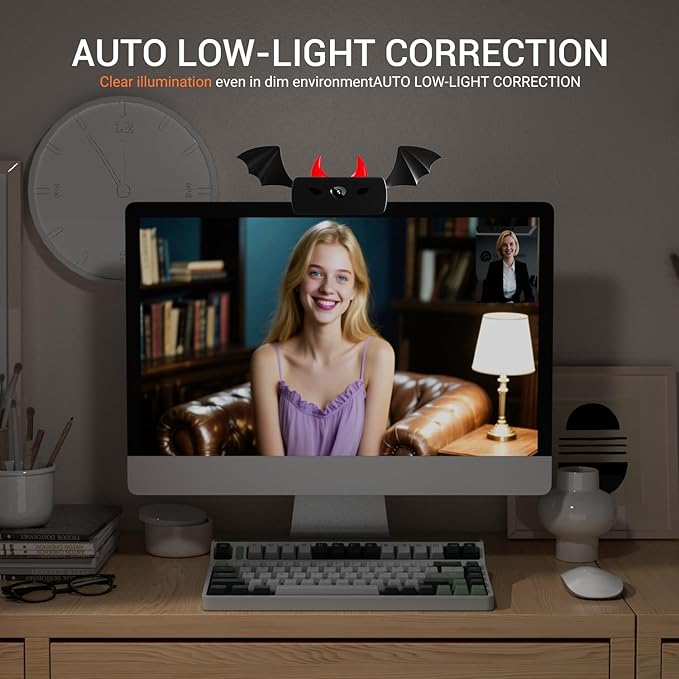 1080P Webcam with Microphone, Full HD Web Camera for Desktop Computer and Laptop USB Computer Camera for PC Pro Streaming Webcam for Zoom/Skype/Teams, Plug and Play PC for Windows &Mac