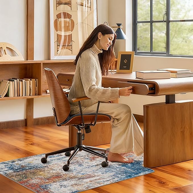 Office Chair Mat for Hardwood Floor & Tile Floor,36"X 48" Heavy Duty Desk Chair Mat for Hard Floors, Under Desk Rug for Rolling Computer Chair,Anti Slip,Low Pile Carpet Protector-Convex Multii