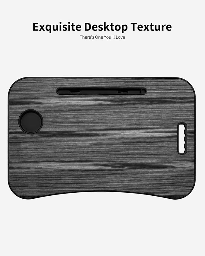 Ruxury Folding Lap Desk Bed Desk Laptop Table Tray, Breakfast Serving Tray, Portable & Lightweight Mini Table for Sofa Couch Floor - Black
