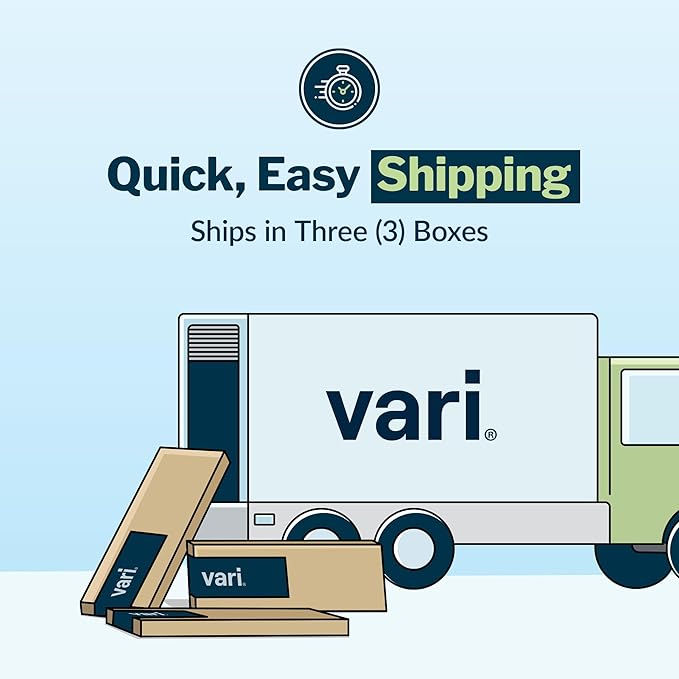 Vari Command Center Electric Standing Desk – 120° Curved Sit-Stand Gaming Desk Corner Workstation for Triple Monitors + Sloped Front Edge, 4 Height Settings, 200 lb Capacity (Walnut Top/Slate Legs)