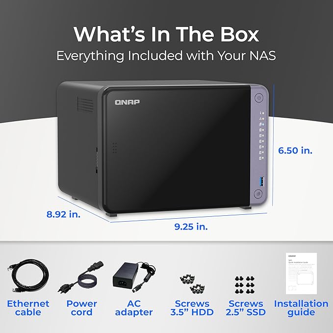 QNAP TS-632X-4G-US 6 Bay 10GbE Desktop NAS with ARM Alpine AL524 Quad-core Processor and 4 GB DDR4 RAM (Diskless)