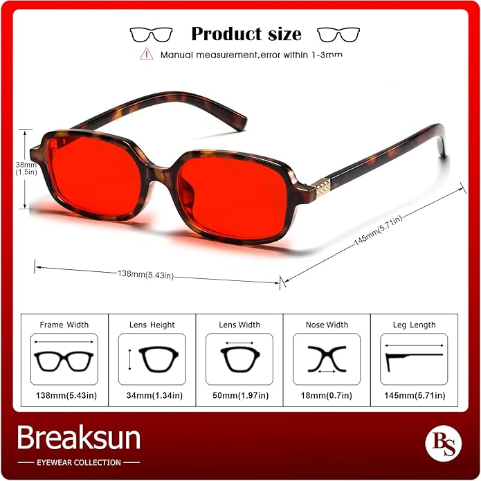 Retro Rectangle Glasses for Women Men Small Square Blue Light Blocking Glasses Vintage Eyeglasses