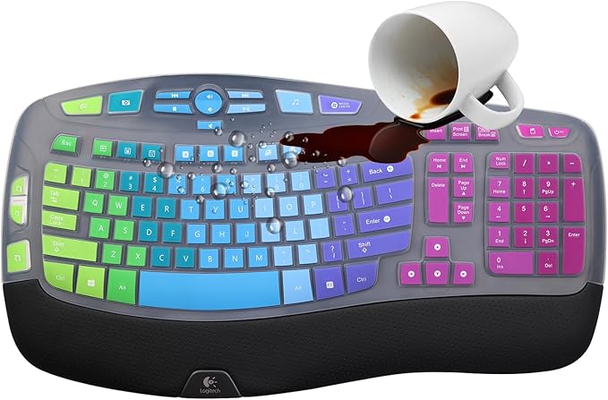 Logitech Keyboard Cover for K350, MK570, MK550 - Protective Skin - Rainbow