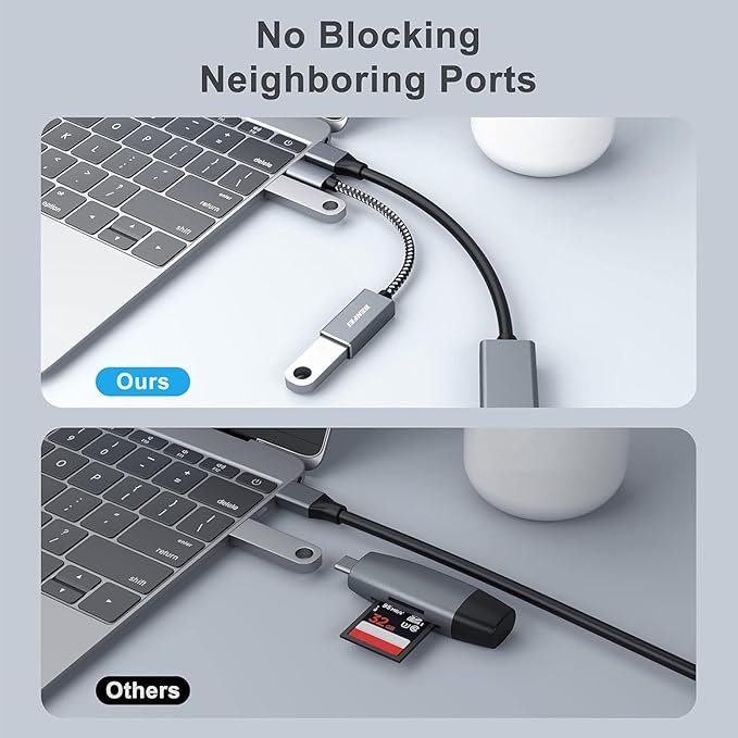 BENFEI 4 Pack USB C to USB 3.0 Adapter, USB C to A Male to Female Adapter Compatible with iPhone 15 Pro/Max, MacBook Pro/Air 2023, iPad Pro, iMac, S23, XPS 17, Surface Book 3 and More