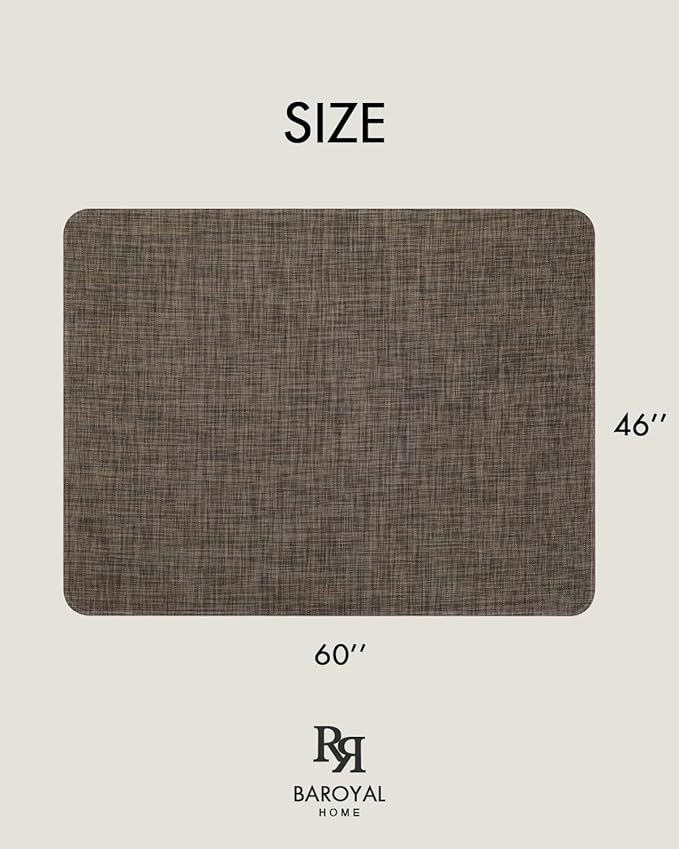 Office Chair Mat for Hardwood Floor Under Desk Computer Rolling Chair Mat for Wood/Tile Floor Non-Slip Heavy Duty Desk Rug PVC Plastic Hard Floor Protector 46"x 60" (Dark Walnut)