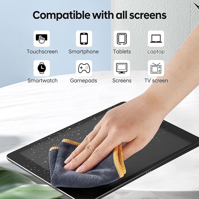 Screen Cleaner Spray – Large Bottle Computer Screen Cleaner, Cleaning Kit and Microfiber Cleaning Cloth for LCD LED OLED TV, Smartphone, iPad, Laptop, Computer, iPhone, MacBook (1 Pack)
