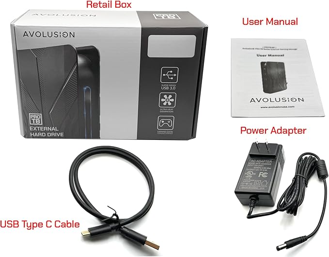 Avolusion PRO-T8 3TB USB 3.0 External Hard Drive for Windows OS Desktop PC/Laptop - 2 Year Warranty (Renewed)