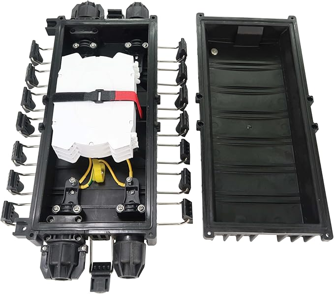 Eaton Tripp Lite Fiber Optic Splicing Enclosure, Horizontal Box, 72 Fiber Capacity Single Mode & Multimode, 3 Cable Trays, Outdoor IP68 Rated, Lifetime Manufacturer's Warranty (N600H-0072-3)