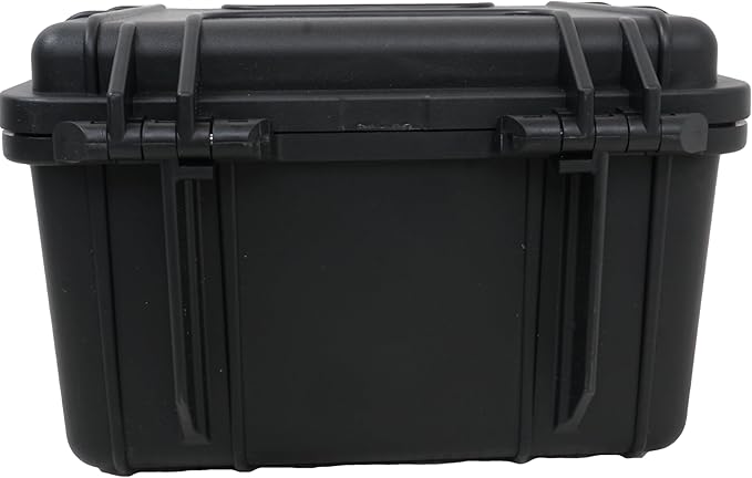 Case Club 14 External Hard Drive Case. Waterproof, Airtight, & Heavy Duty. Includes Pressure Relief Valve, Folding Handle, Padlock Holes, O-Ring Seal.