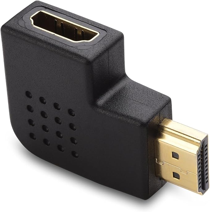 Cable Matters Combo Pack Flat Right Angle HDMI Adapter (HDMI 90 Degree Adapter) with 4K and HDR Support