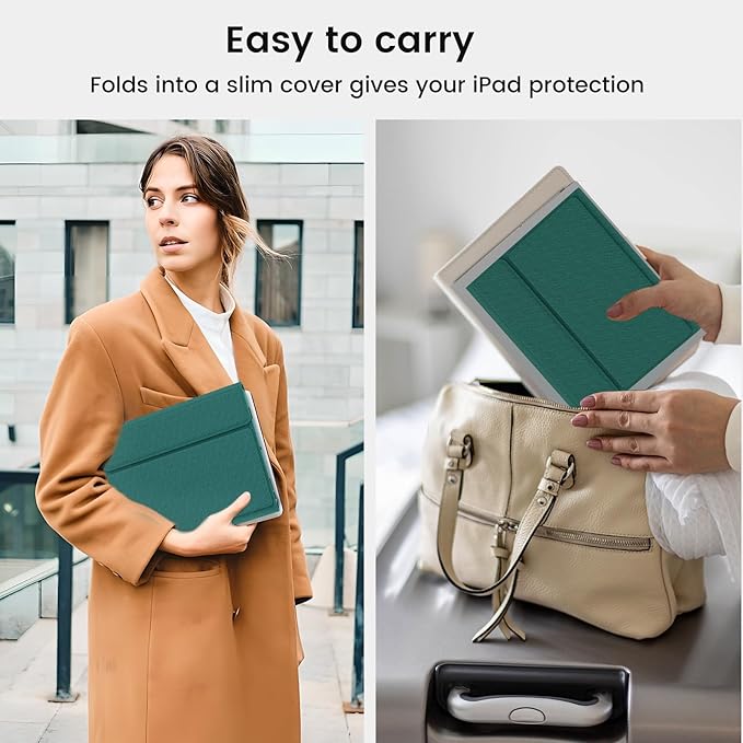 OYEEICE for iPad 9th Generation Case with Keyboard 10.2'' - 7 Color Backlit Wireless Keyboard Cover with Pencil Holder for iPad 9th/8th/7th Gen 10.2 inch, iPad Air 3rd Gen & iPad Pro 10.5" - Teal