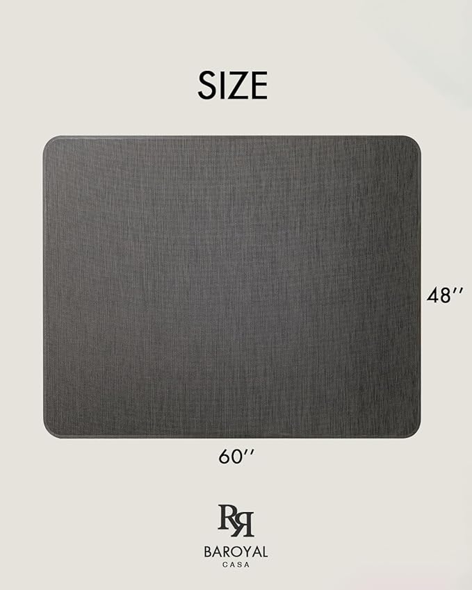 Office Chair Mat for Hardwood Floor Under Desk Computer Rolling Chair Mat for Wood/Tile Floor Non-Slip Heavy Duty Desk Rug PVC Plastic Hard Floor Protector 48" x 60" (Espresso)